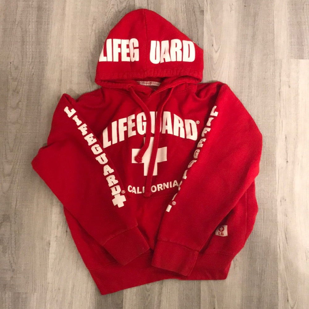 Red lifeguard California sweatshirt